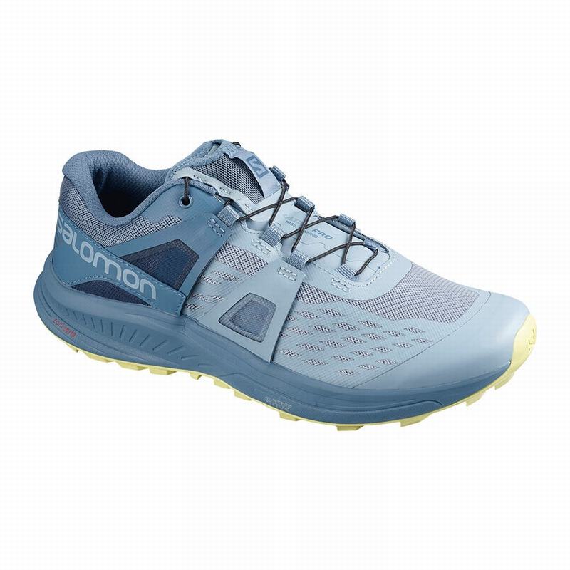 Salomon Singapore Womens Trail Running Shoes - ULTRA W /PRO Grey Blue | 56143-RLWN